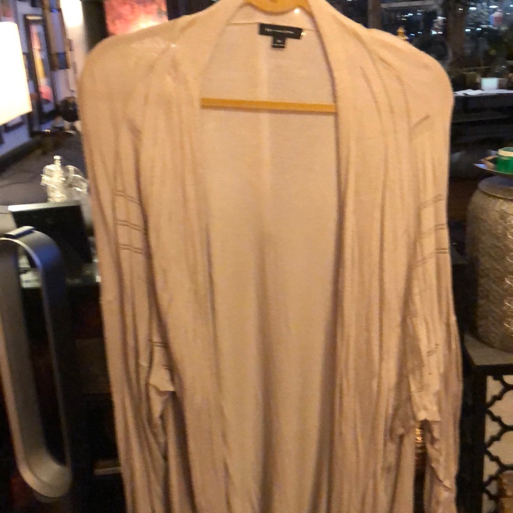 Taupe long duster by H by Halston